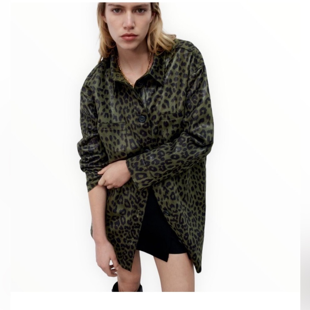 Leopard Print Button Down - image 2